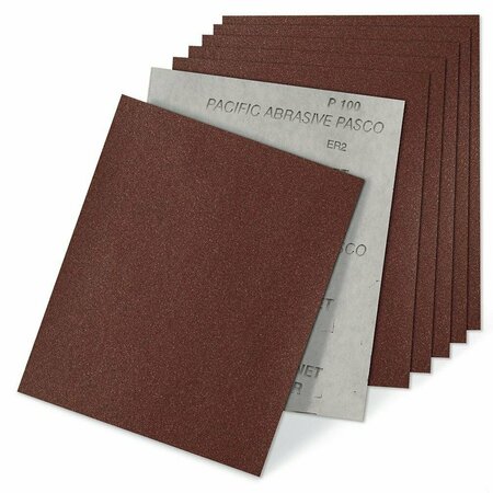 CGW ABRASIVES CAB/FIN Sanding Sheet, 11 in L x 9 in W, 60 Grit, Medium Grade, Aluminum Oxide Abrasive, Paper Backi 44887